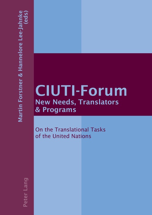 CIUTI-Forum New Needs, Translators & Programs