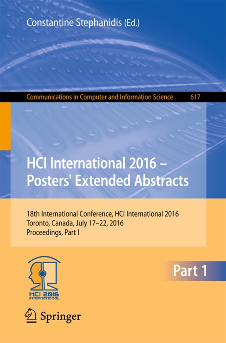 HCI International 2016 – Posters' Extended Abstracts