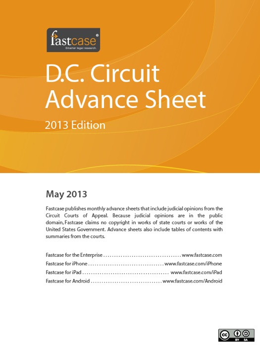 D.C. Circuit Advance Sheet May 2013