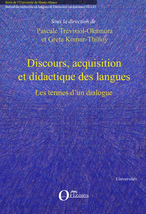 Discours, acquisition et didactique des langues