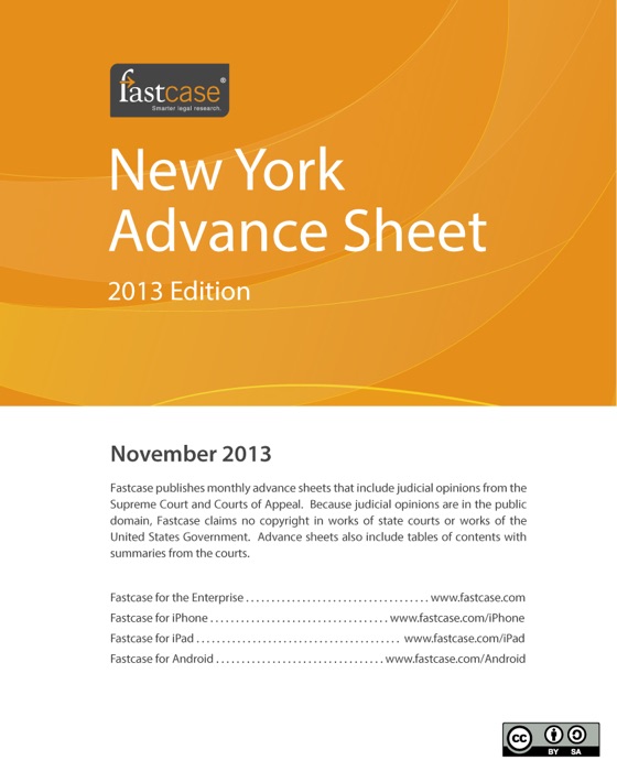 New York Advance Sheet November 2013