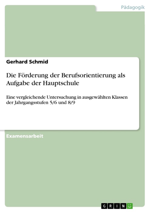 Die Förderung der Berufsorientierung als Aufgabe der Hauptschule