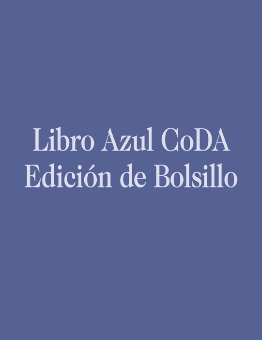 Libro Azul CoDA Edición de Bolsillo