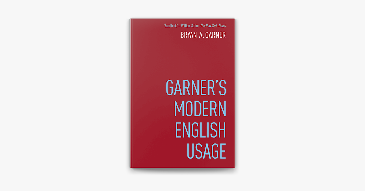 ‎Garner's Modern English Usage On Apple Books