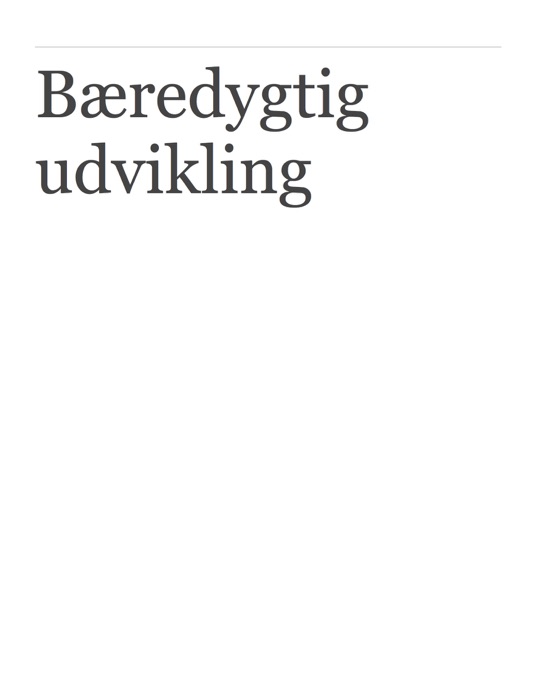 Bæredygtig udvikling