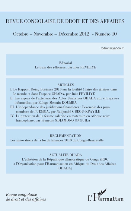 Revue congolaise de droit et des affaires