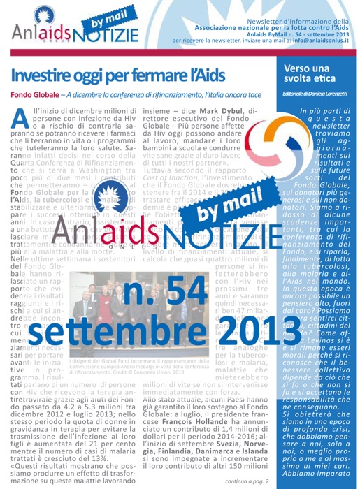 Anlaids Notizie ByMail n. 54 - settembre 2013