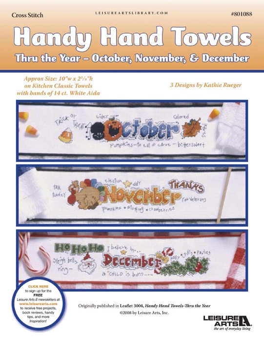 Handy Hand Towels 4 Oct, Nov, Dec