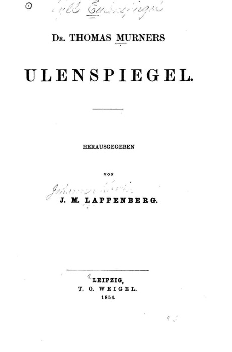 Dr. Thomas Murners Ulenspiegel