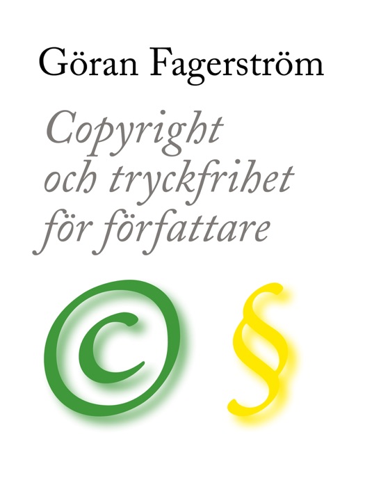 Copyright och tryckfrihet för författare