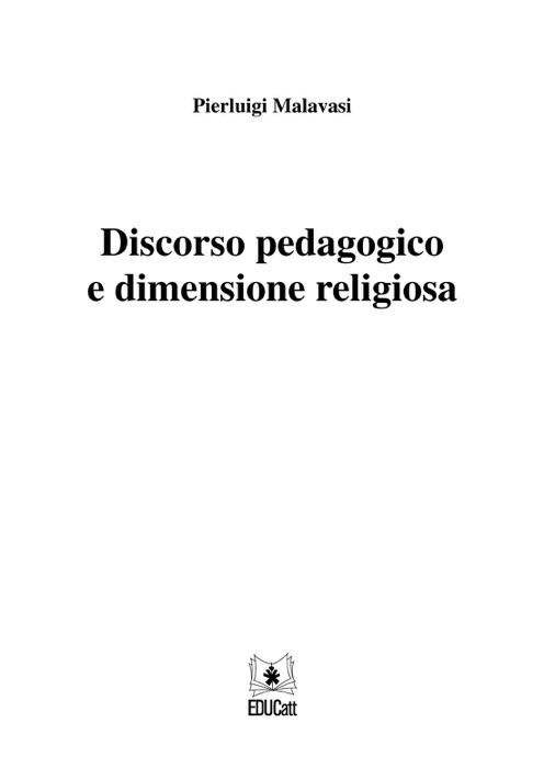 Discorso pedagogico e dimensione religiosa