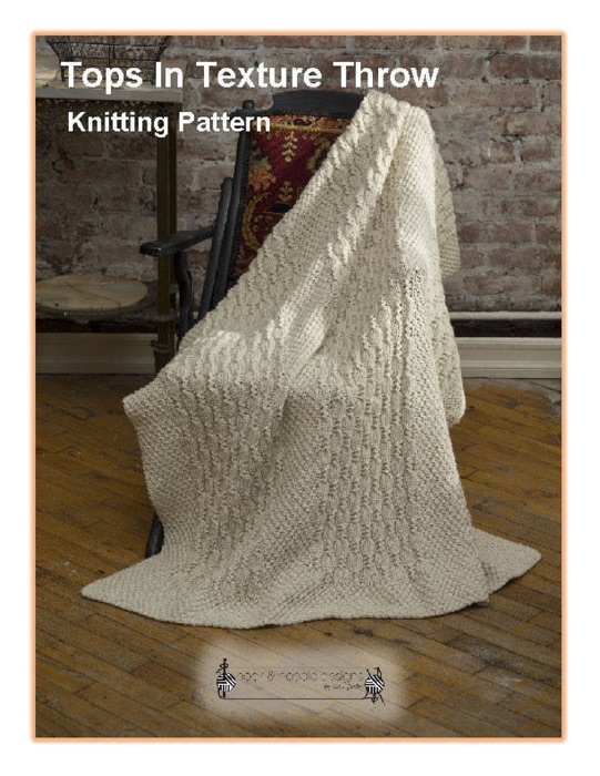 Tops In Texture Throw Knitting Pattern