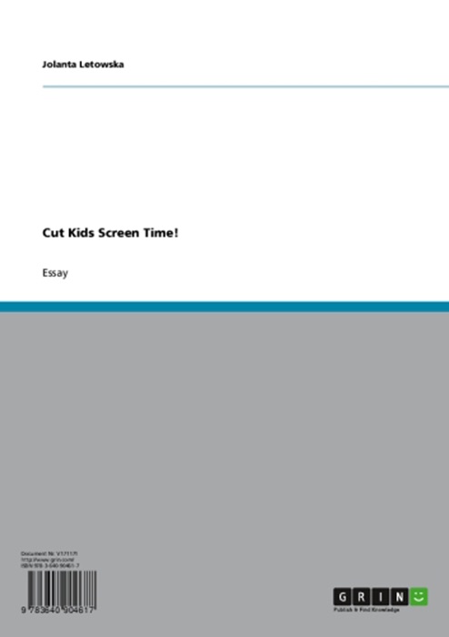 Cut Kids Screen Time!