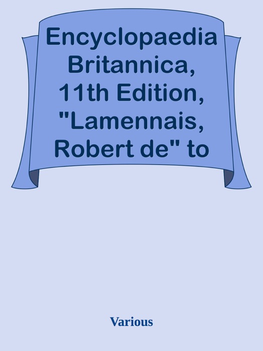 Encyclopaedia Britannica, 11th Edition, 