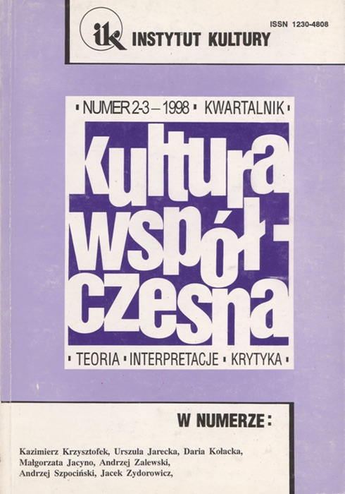 Kultura Współczesna 2-3/1998