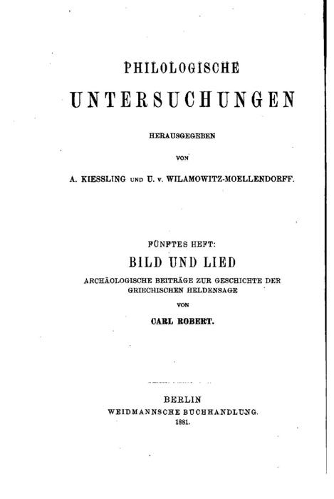 Philologische Untersuchungen