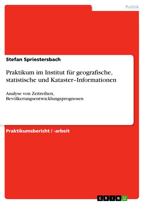 Praktikum im Institut für geografische, statistische und Kataster-Informationen