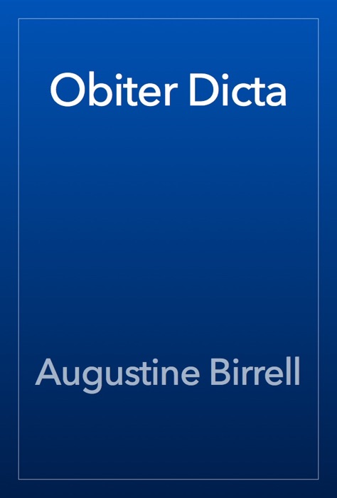 Obiter Dicta