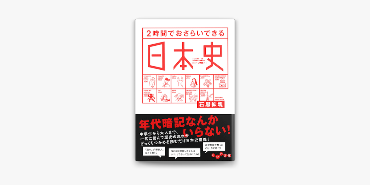 Apple Booksで2時間でおさらいできる日本史を読む