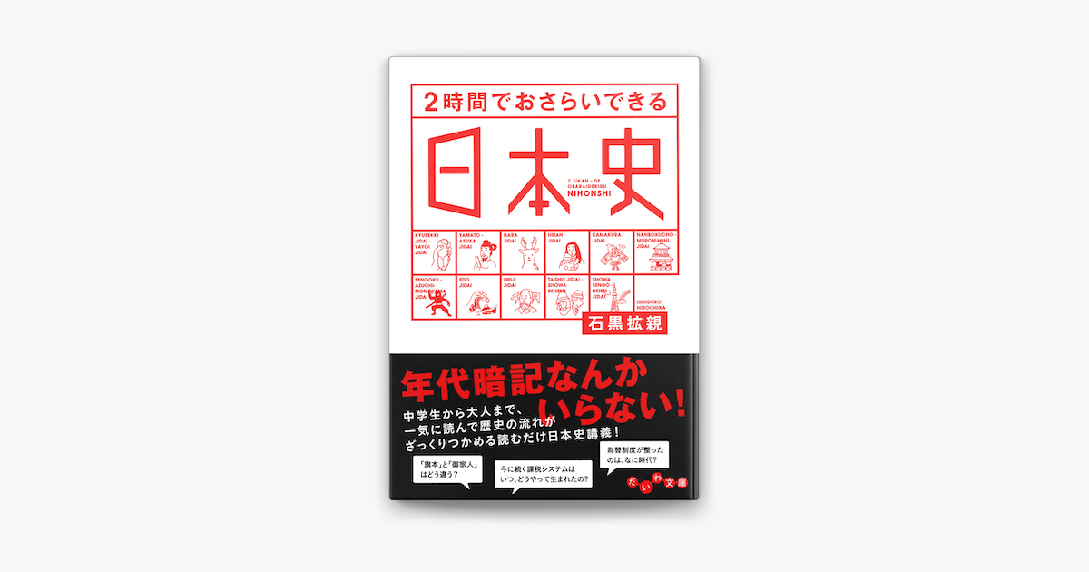 Apple Booksで2時間でおさらいできる日本史を読む