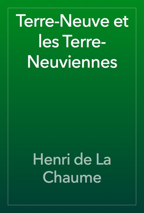 Terre-Neuve et les Terre-Neuviennes