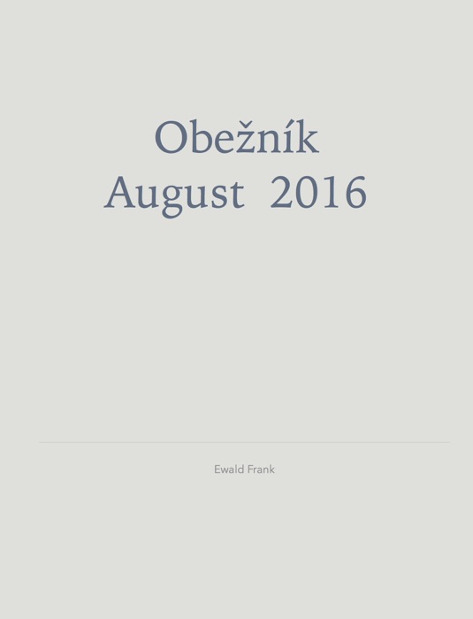 Obežník August 2016