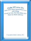 Psalm 119 Verse 151, Piano Sheet Music-Intermediate Level with Solfege - Ruth Andrieux