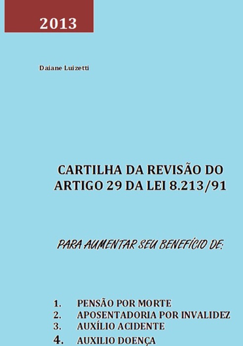 Cartilha Da RevisÃo Do Artigo 29 Da Lei 8.213/91