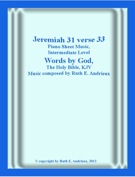 Jeremiah 31 Verse 33, Piano Sheet Music, Intermediate Level