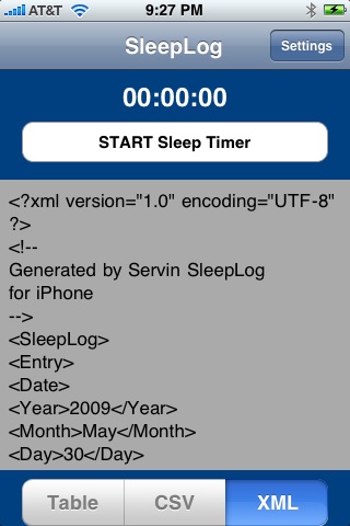 Sleep Log Simple screenshot 4
