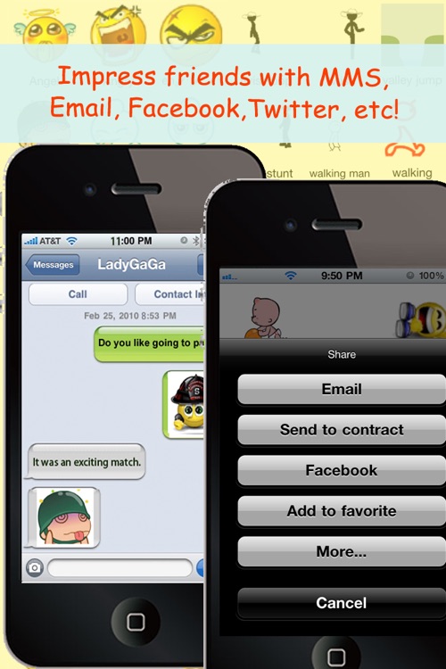 All 2D&3D Animations+Emoji PRO(FREE) For MMS,EMAIL,IM! screenshot-1