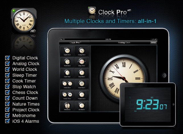 Clock Pro HD Free(圖1)-速報App