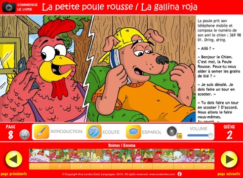 Ana Lomba – Francés para niños: La gallina roja (Cuento bilingüe español-francés) screenshot 4