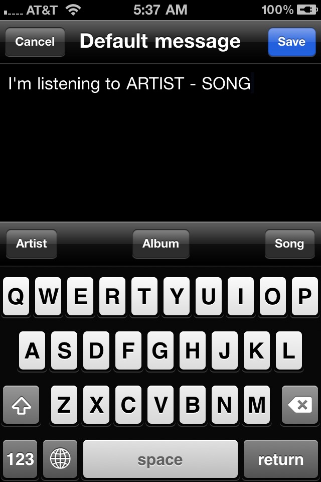 Tunes Share - share your music on Facebook and Twitter screenshot 3