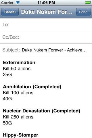 Nukem - Achievements