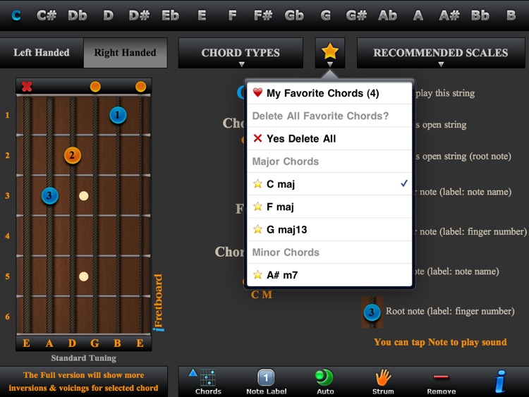 Guitar Chords, Triads & Quiz LE