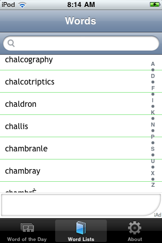Weird Word of the Day (iAd Supported) : augment your vocabulary with amazing new words screenshot 3