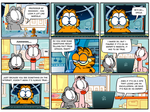 Professor Garfield Fact or Opinion screenshot 2
