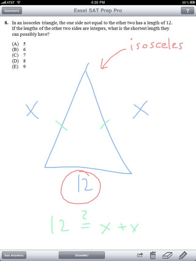 SAT Prep Pro - Over 200 Practice Questions with INSTANT Less(圖2)-速報App