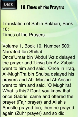 Sayings on Times of Prayers