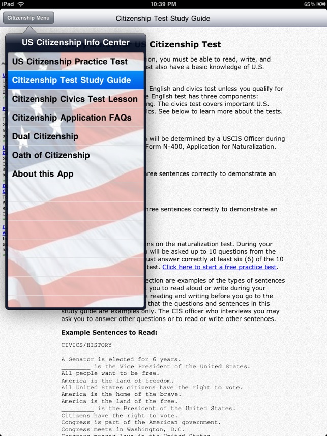 Free US Citizenship Test on the App Store