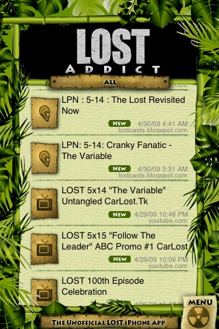 LOST ADDICT - The Unofficial LOST iPhone Fan APP