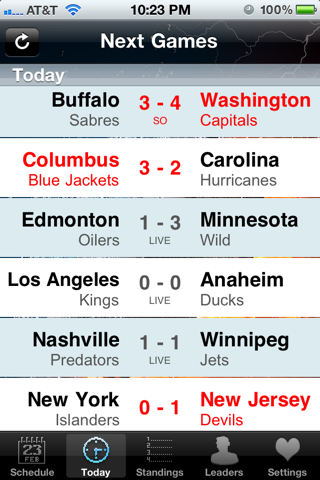 NHL Schedule 2009/10 screenshot 3