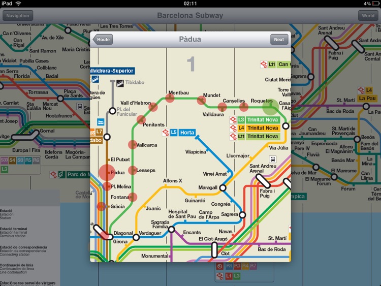 Barcelona Subway for iPad screenshot-3