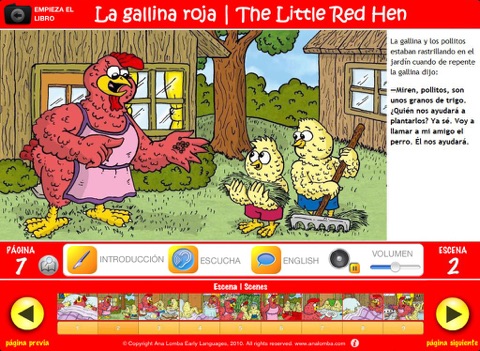 Ana Lomba – Inglés para niños: La gallina roja (Cuento bilingüe español-inglés) screenshot 2