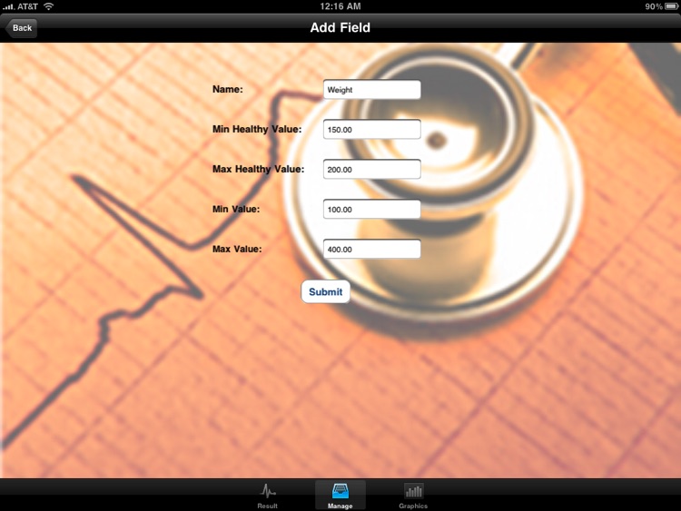 Blood Test Monitor "for iPad" Lite