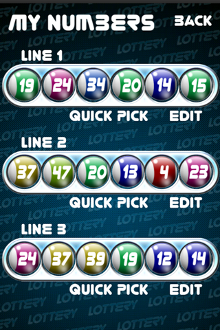 Lottery Numbers screenshot 2