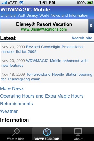 WDW What-2-Ride Walt Disney World Edition screenshot 2