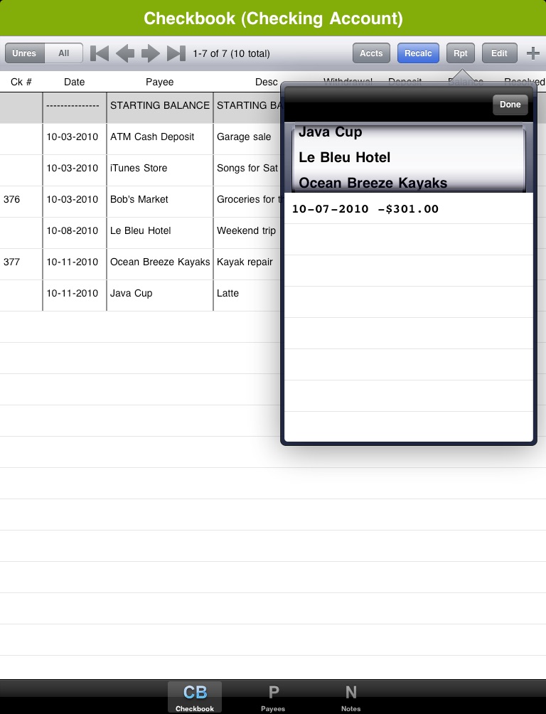 Easy Checkbook screenshot 3