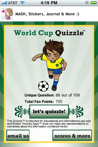 World Soccer Quizzle™ - Sports Trivia